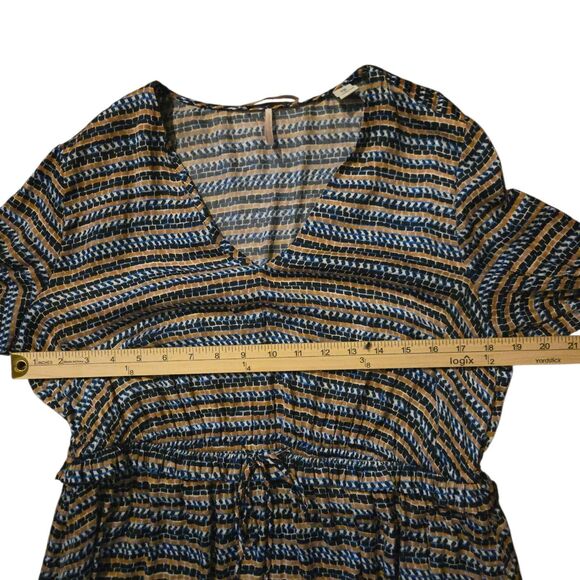 Scotch & Soda L Maxi Dress Journee Au Soleil Abstract Artsy Tiered Flowy Corp - Picture 8 of 11